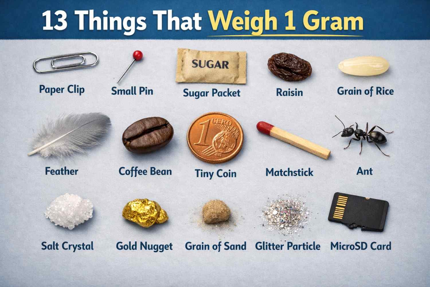13 Things That Weigh 1 Gram